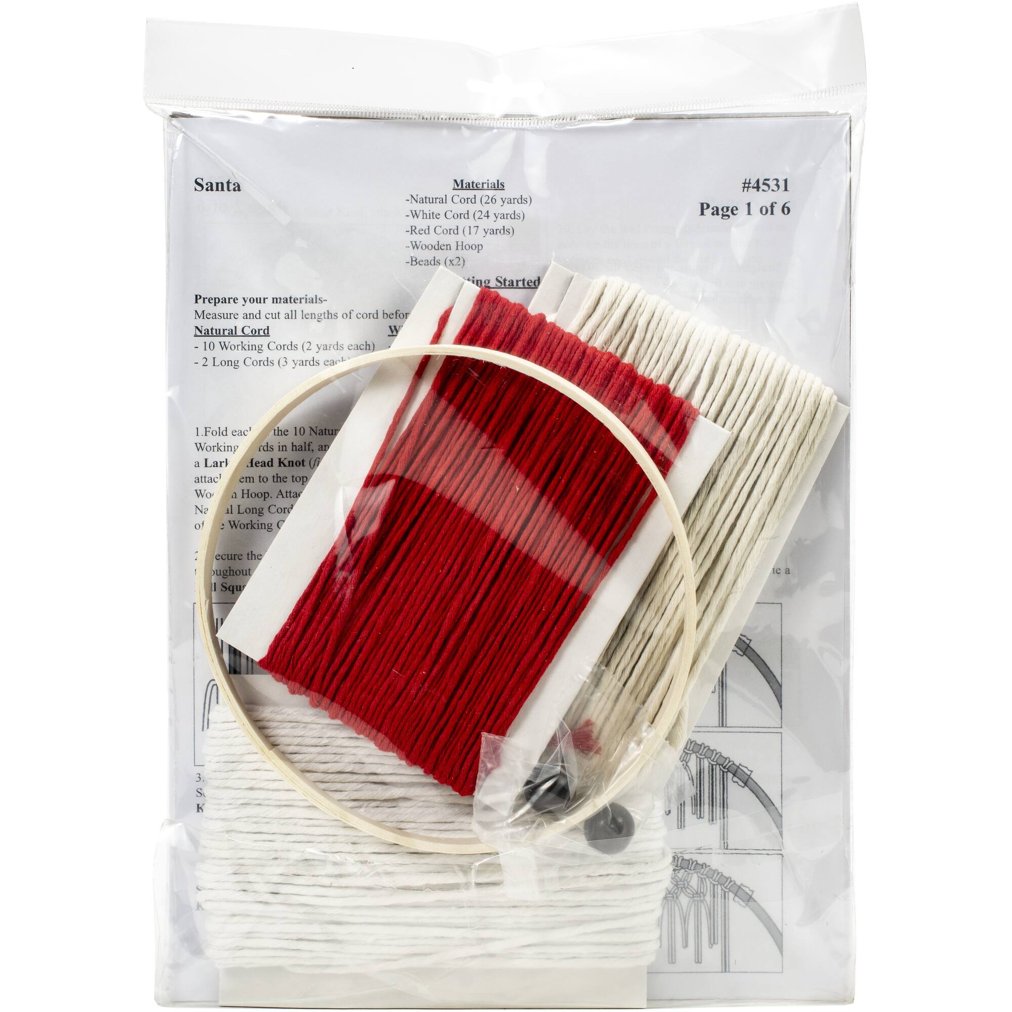 Design Works™ Zenbroidery™ Santa Macramé Wall Hanging Kit